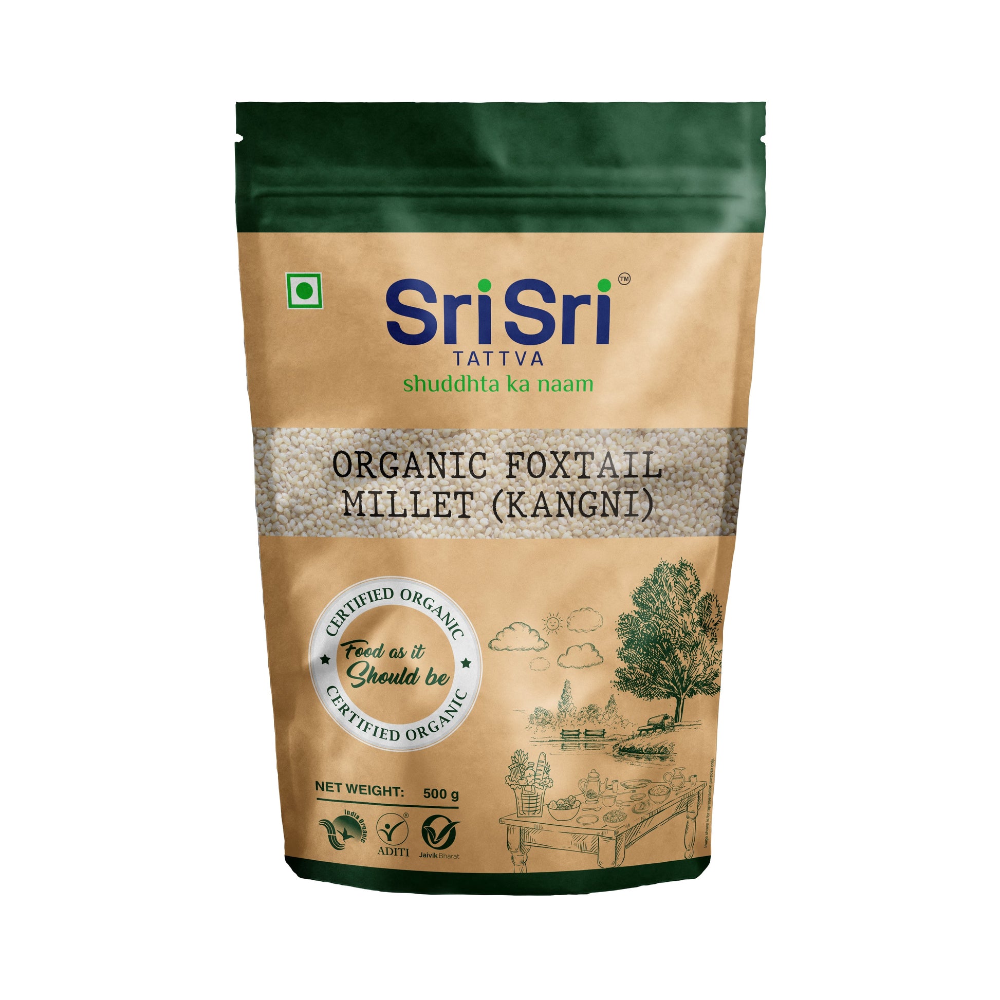 【Sri Sri Tattva】 Organic Foxtail Millet (Kangni)｜ オーガニック フォックステールミレット（カングニ）｜ 500g