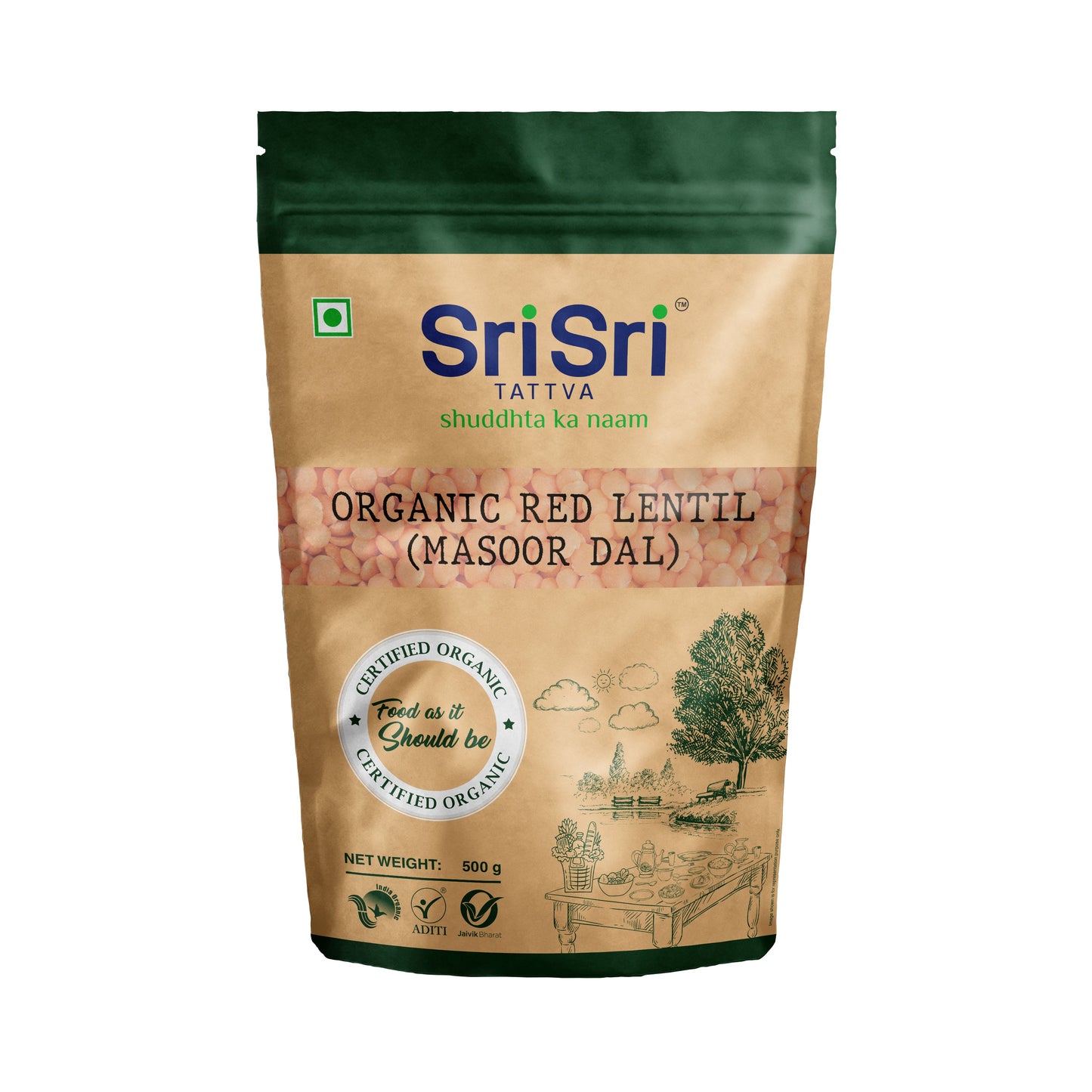 Organic Red Lentil (Masoor Dal), 500 g 500g