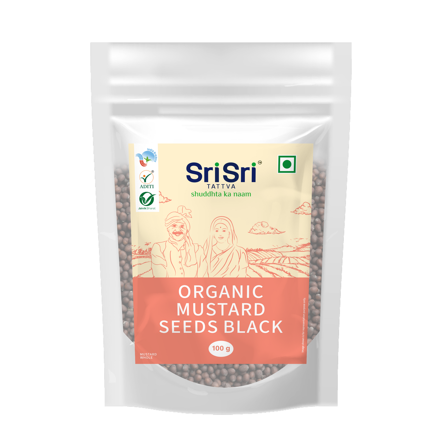 Organic Mustard Seeds Black (Rai), 100 g 100g