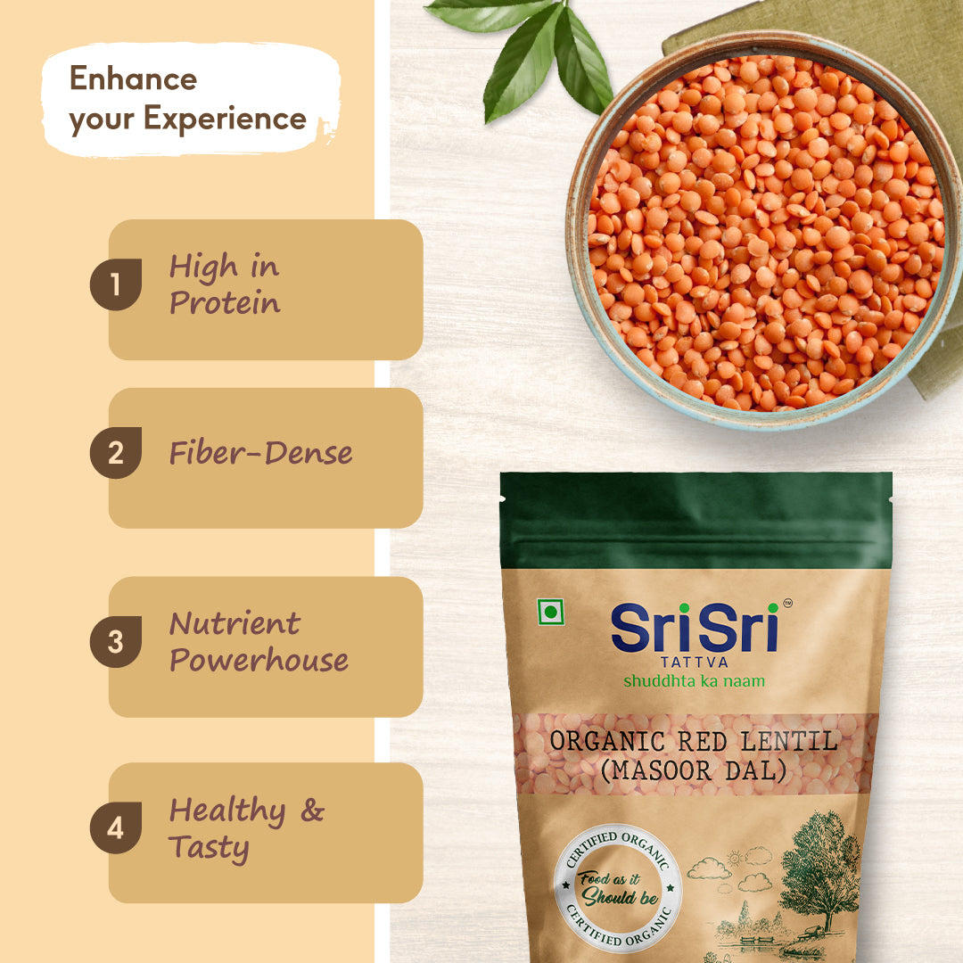 Organic Red Lentil (Masoor Dal), 500 g 500g
