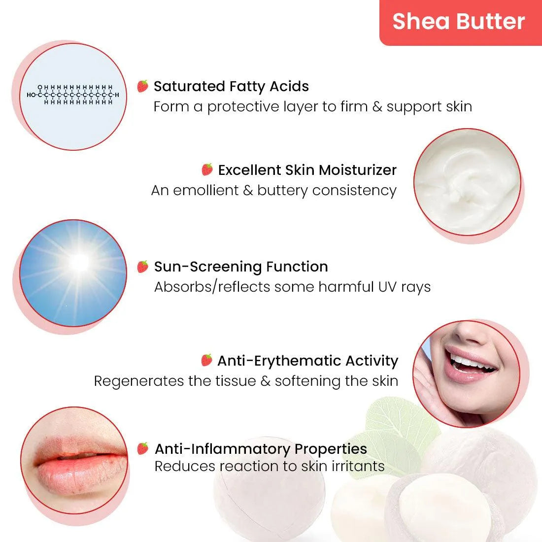 Aromatic Lip Jelly Strawbery, Enriched with Strawbery Seed Oil & Shea Butter, Tinted Lip Balm, Brightening and Moisturizing Dark Lips for Men and Women 10ml Pack of 3