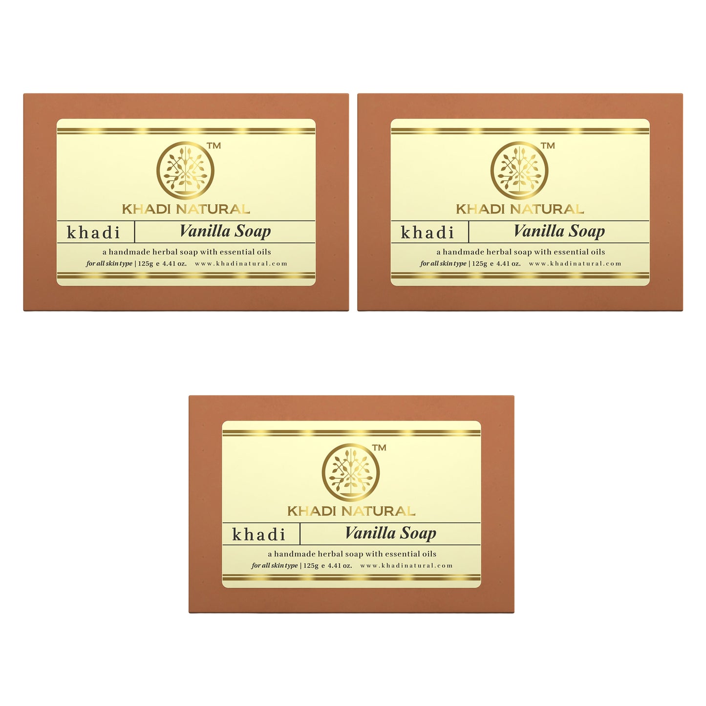 Vanilla Soap Combo Pack Of 3 125gm Each