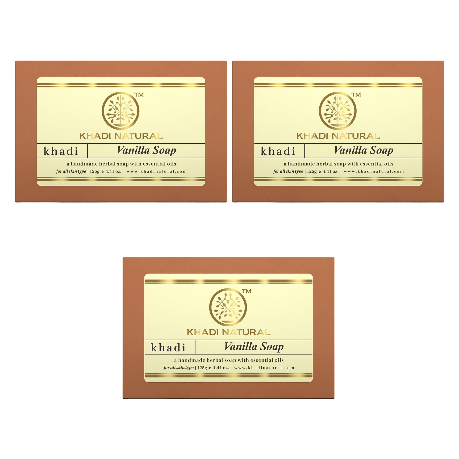 Vanilla Soap Combo Pack Of 3 125gm Each
