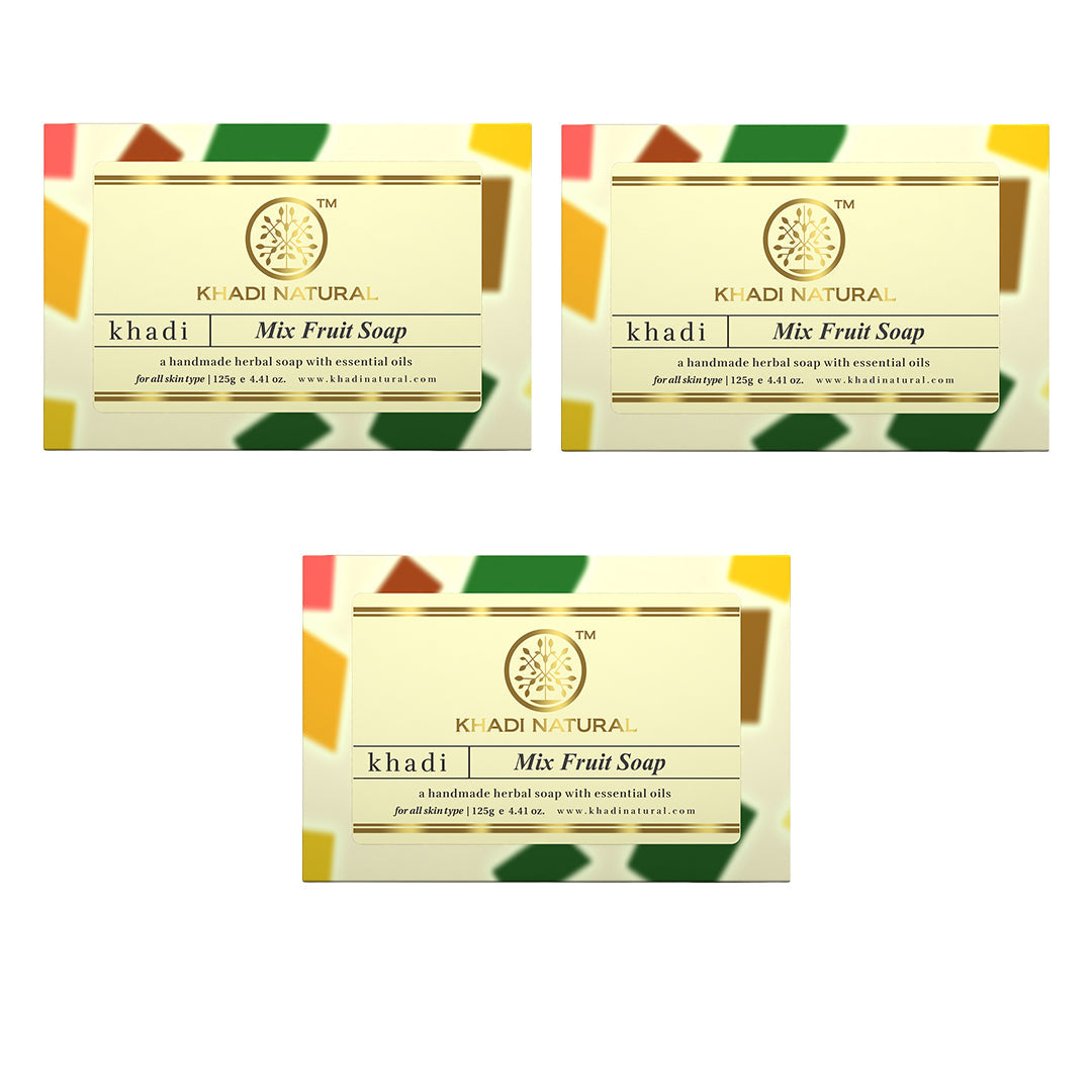 Mix Fruit Soap Combo Pack Of 3 125gm Each