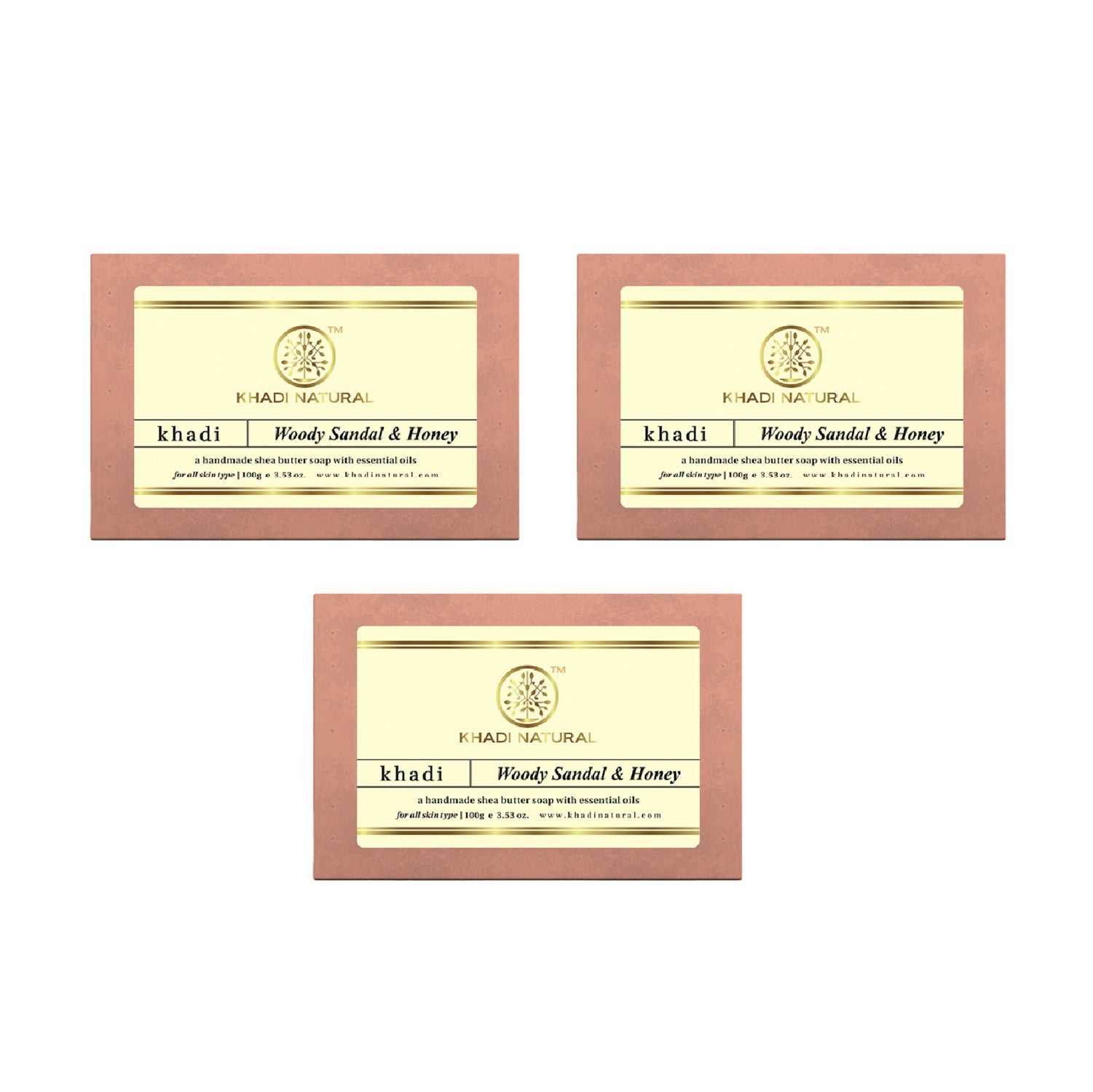 Woody Sandal & Honey Soap Combo Pack Of 3 100gm Each