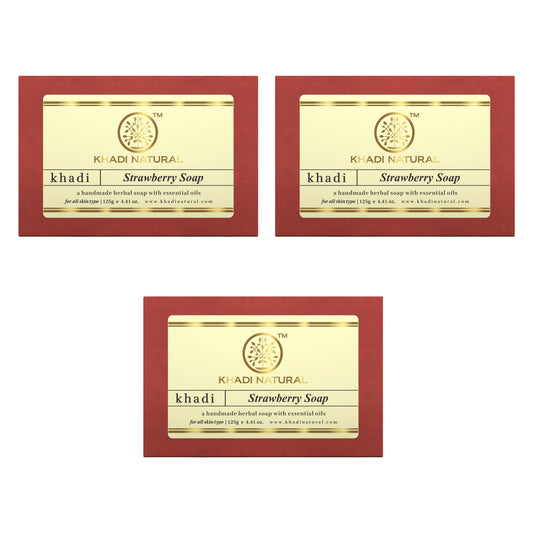 Strawberry Soap Combo Pack Of 3 125gm Each