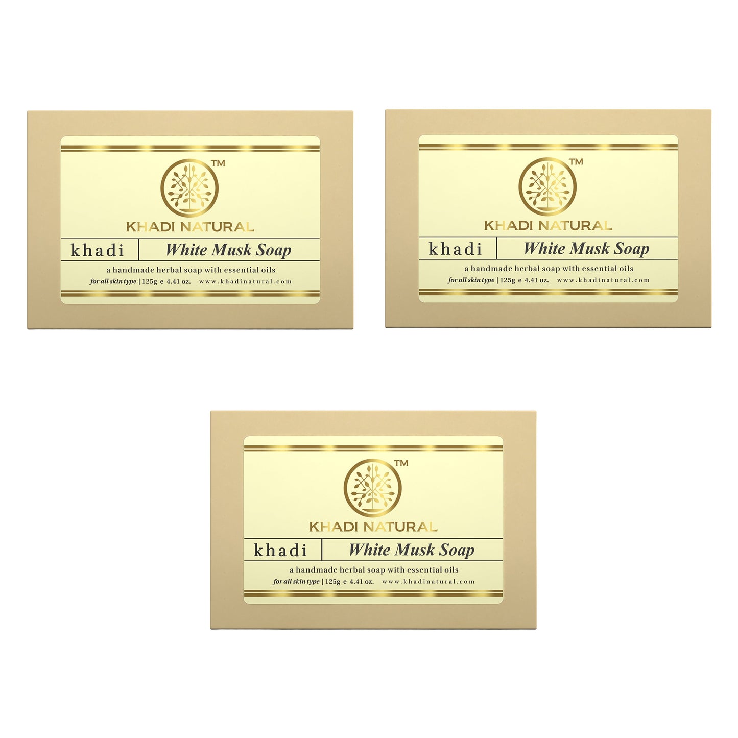 Herbal White Musk Soap Combo Pack Of 3 125gm Each
