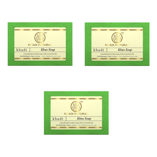 Herbal Khus Soap Combo Pack Of 3 125gm Each
