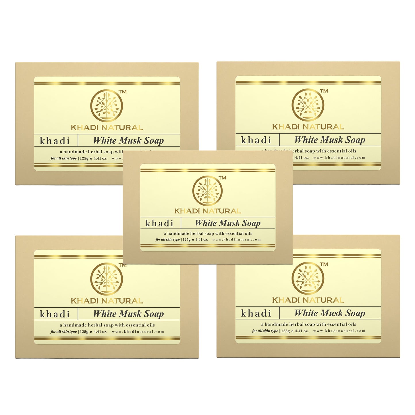 Herbal White Musk Soap Combo Pack Of 5 125gm Each