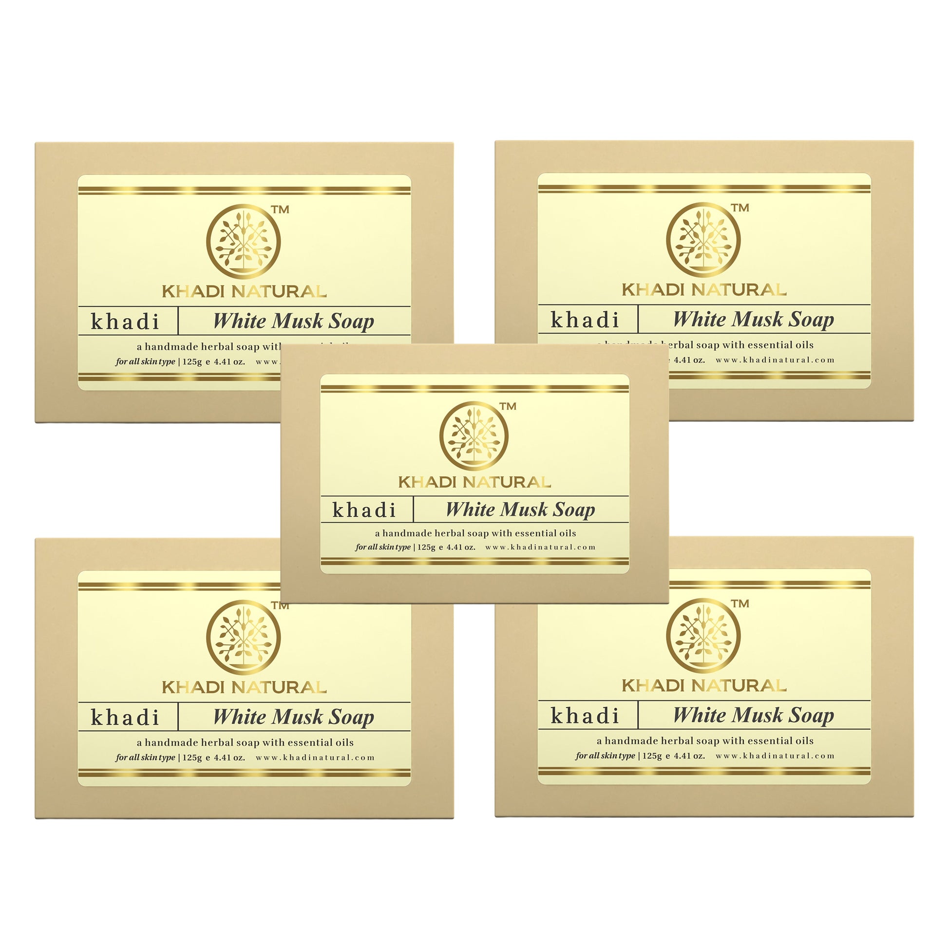Herbal White Musk Soap Combo Pack Of 5 125gm Each