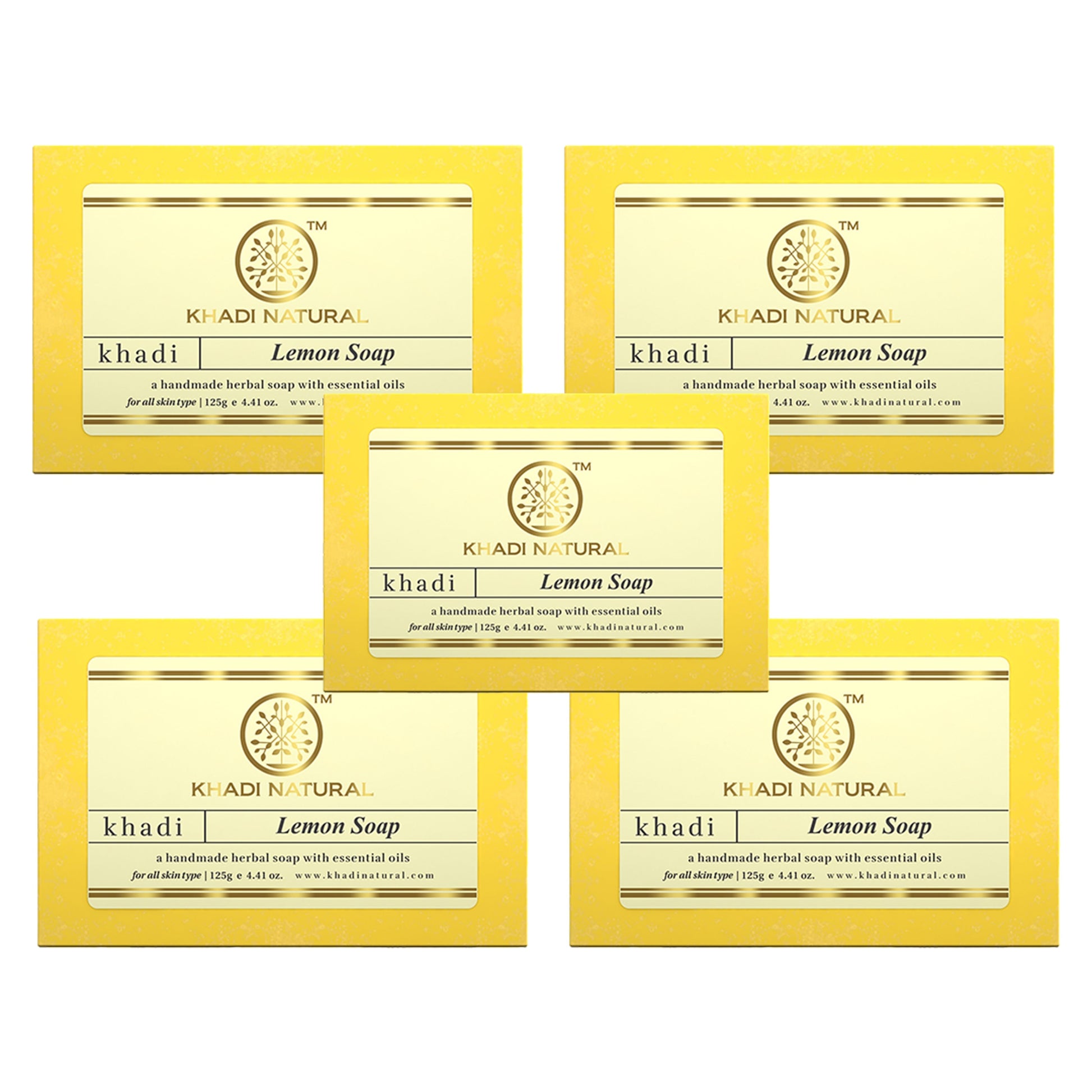 Herbal Lemon Soap Combo Pack Of 5 125gm Each