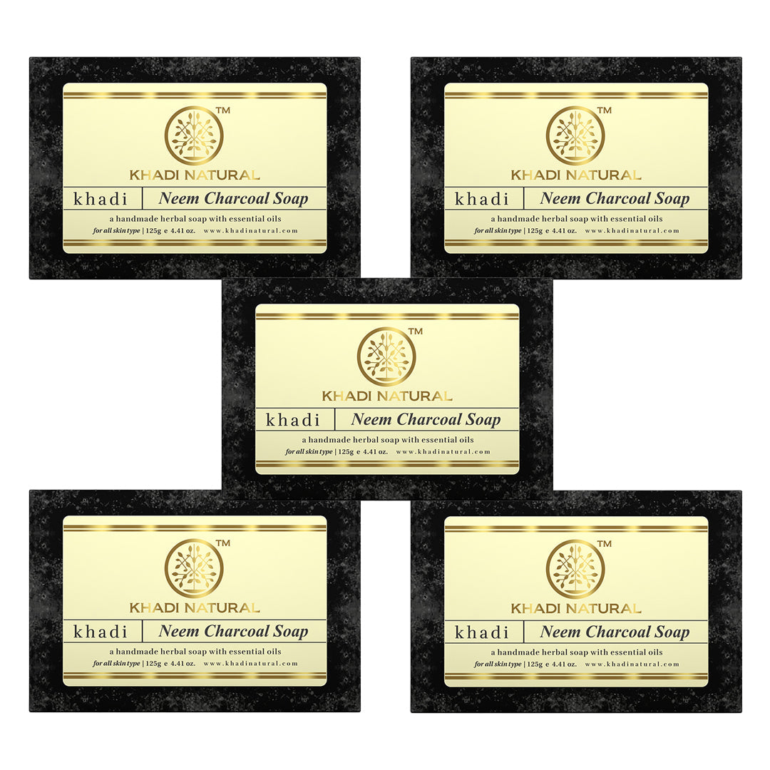 Neem Charcoal Soap Combo Pack Of 5 125gm Each