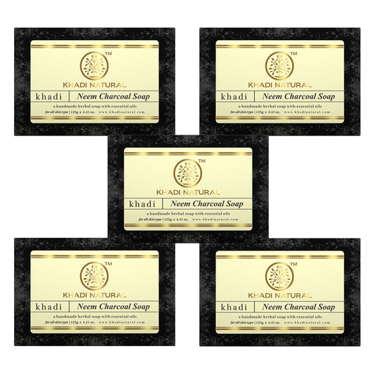 Neem Charcoal Soap Combo Pack Of 5 125gm Each