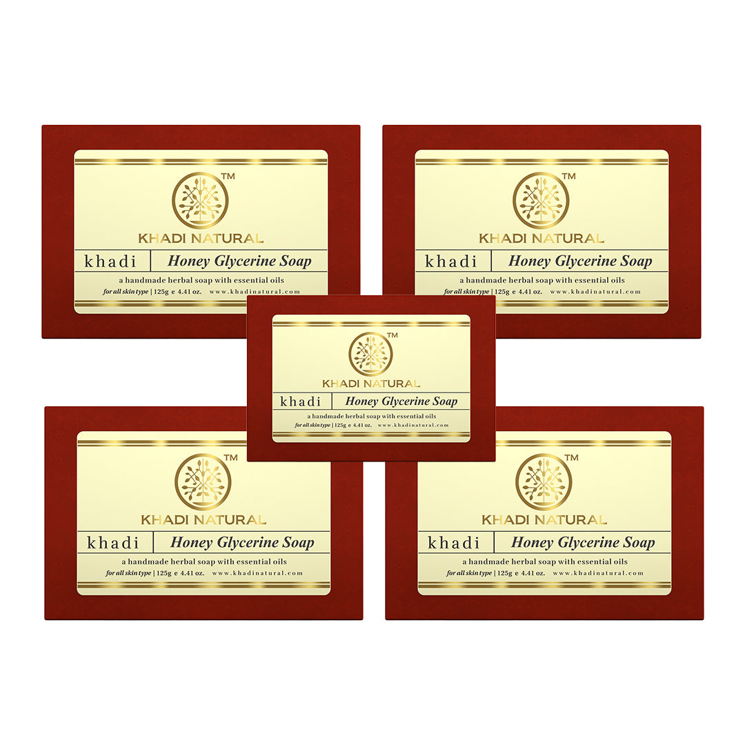 Honey Glycerine Soap Combo Pack Of 5 125gm Each