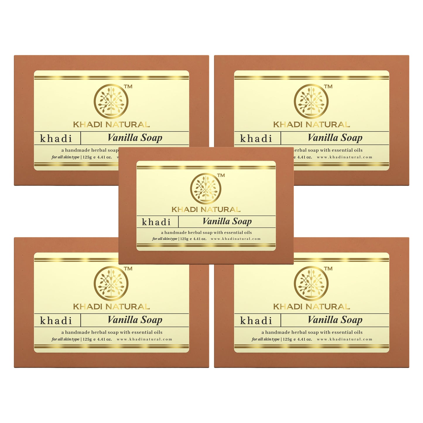 Vanilla Soap Combo Pack Of 5 125gm Each