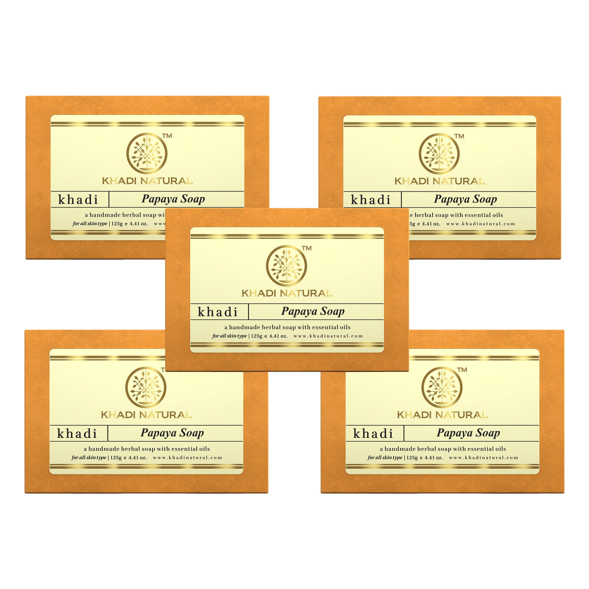 Papaya Soap Combo Pack Of 5 125gm Each