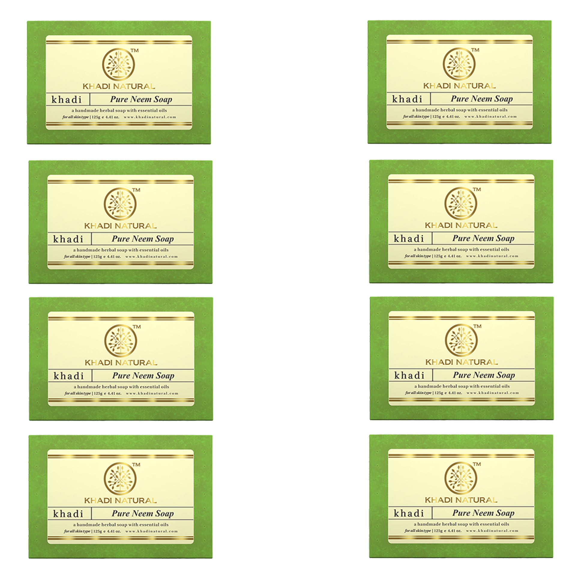 Pure Neem Soap Combo Pack Of 8 125gm Each