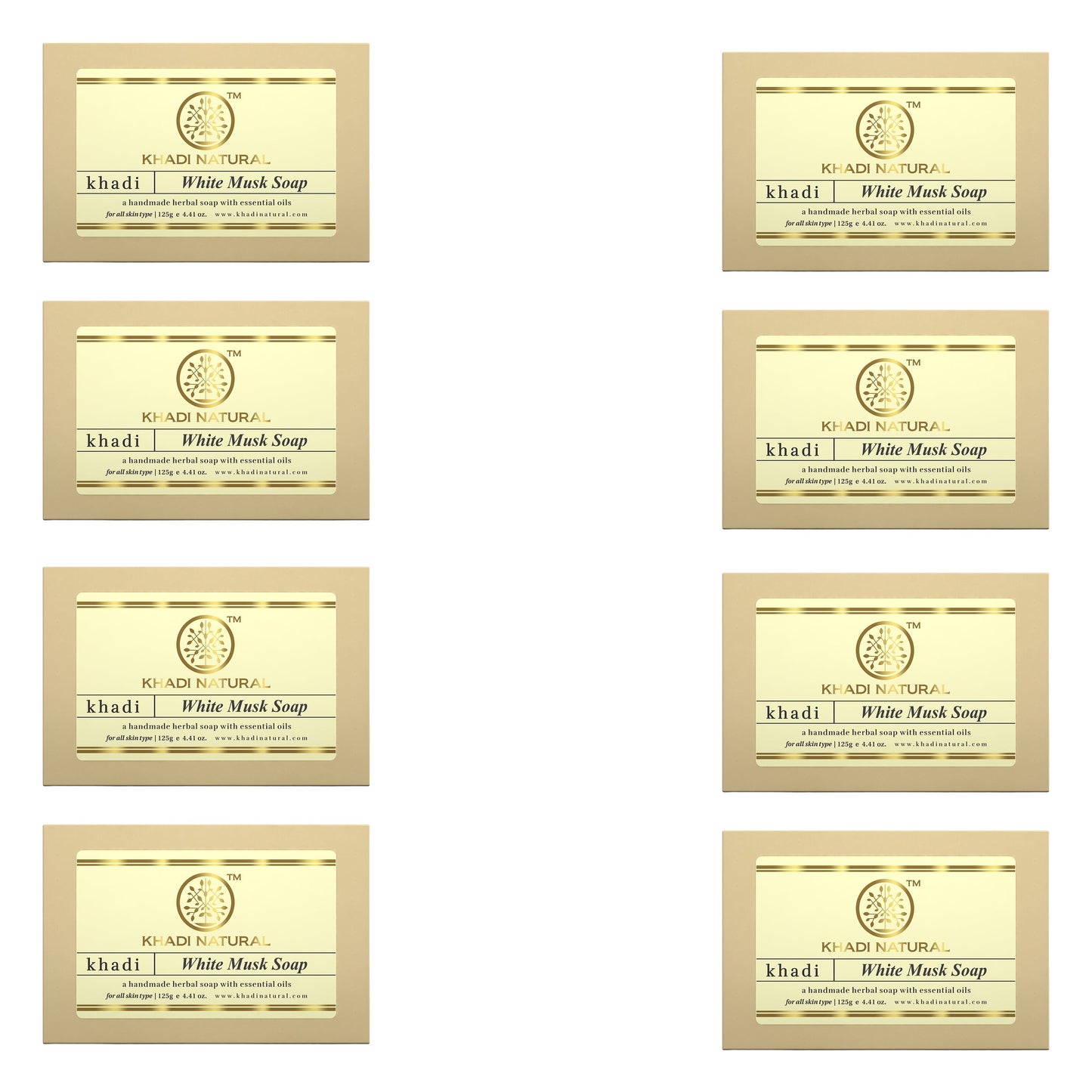 Herbal White Musk Soap Combo Pack Of 8 125gm Each
