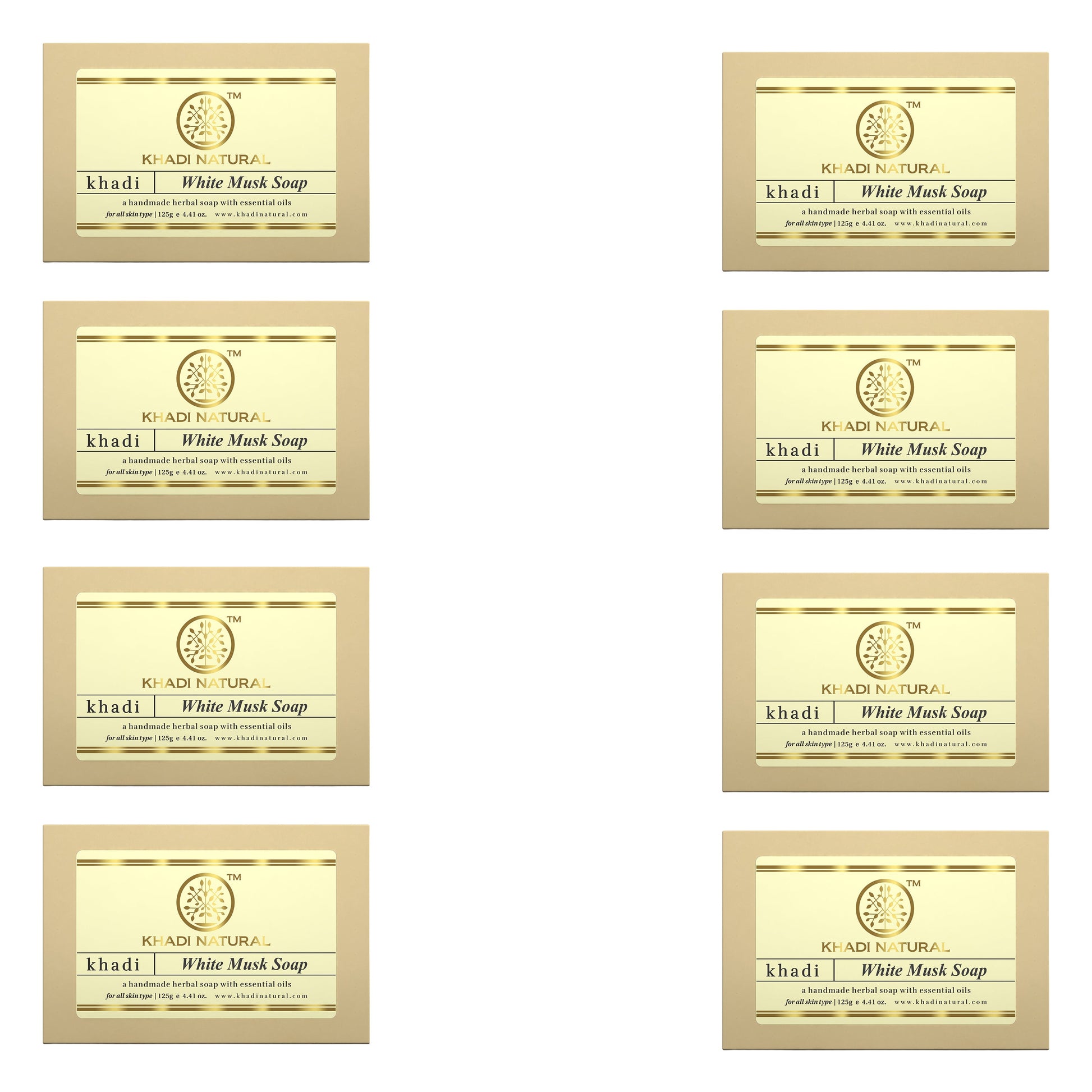 Herbal White Musk Soap Combo Pack Of 8 125gm Each