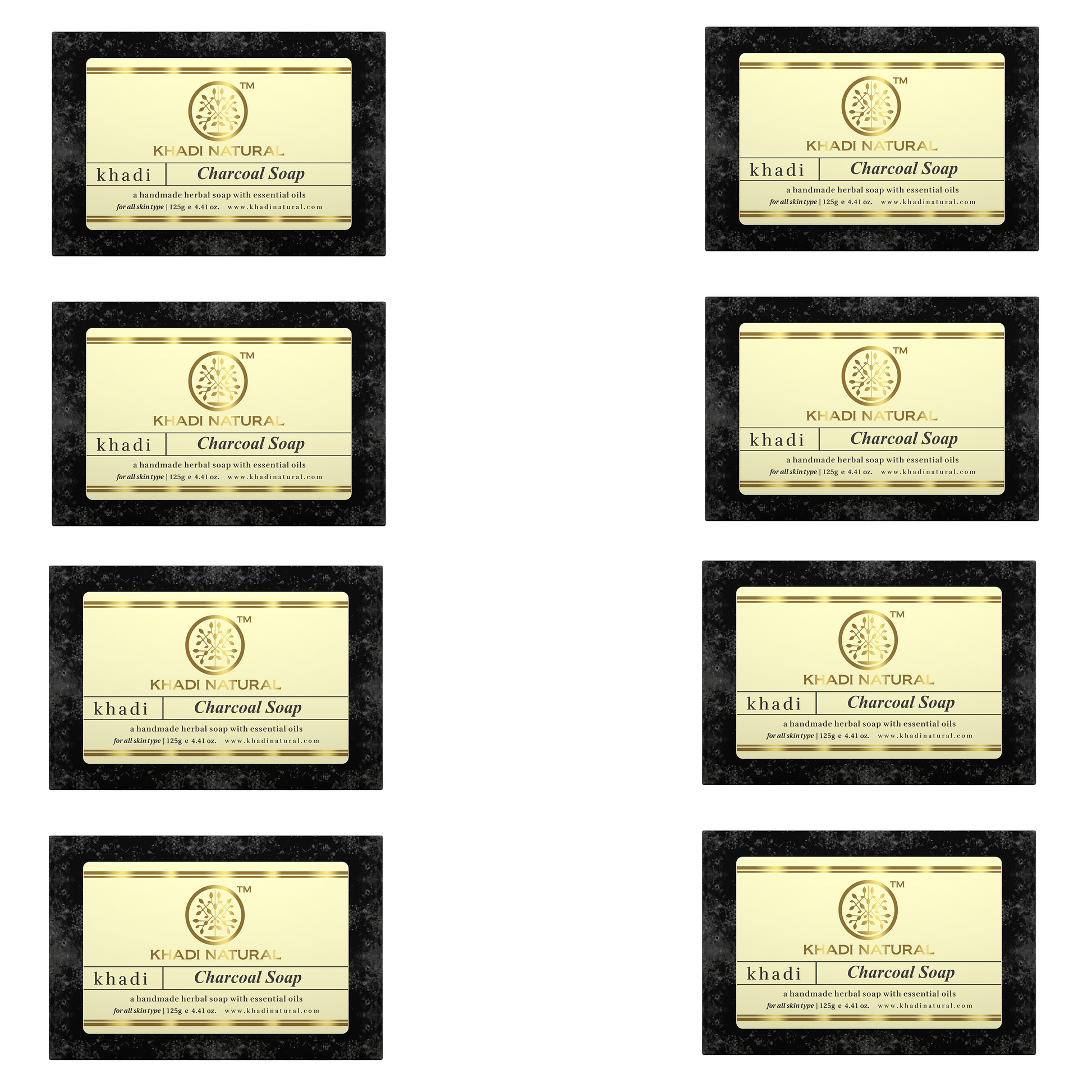 Charcoal Soap Combo Pack Of 8 125gm Each