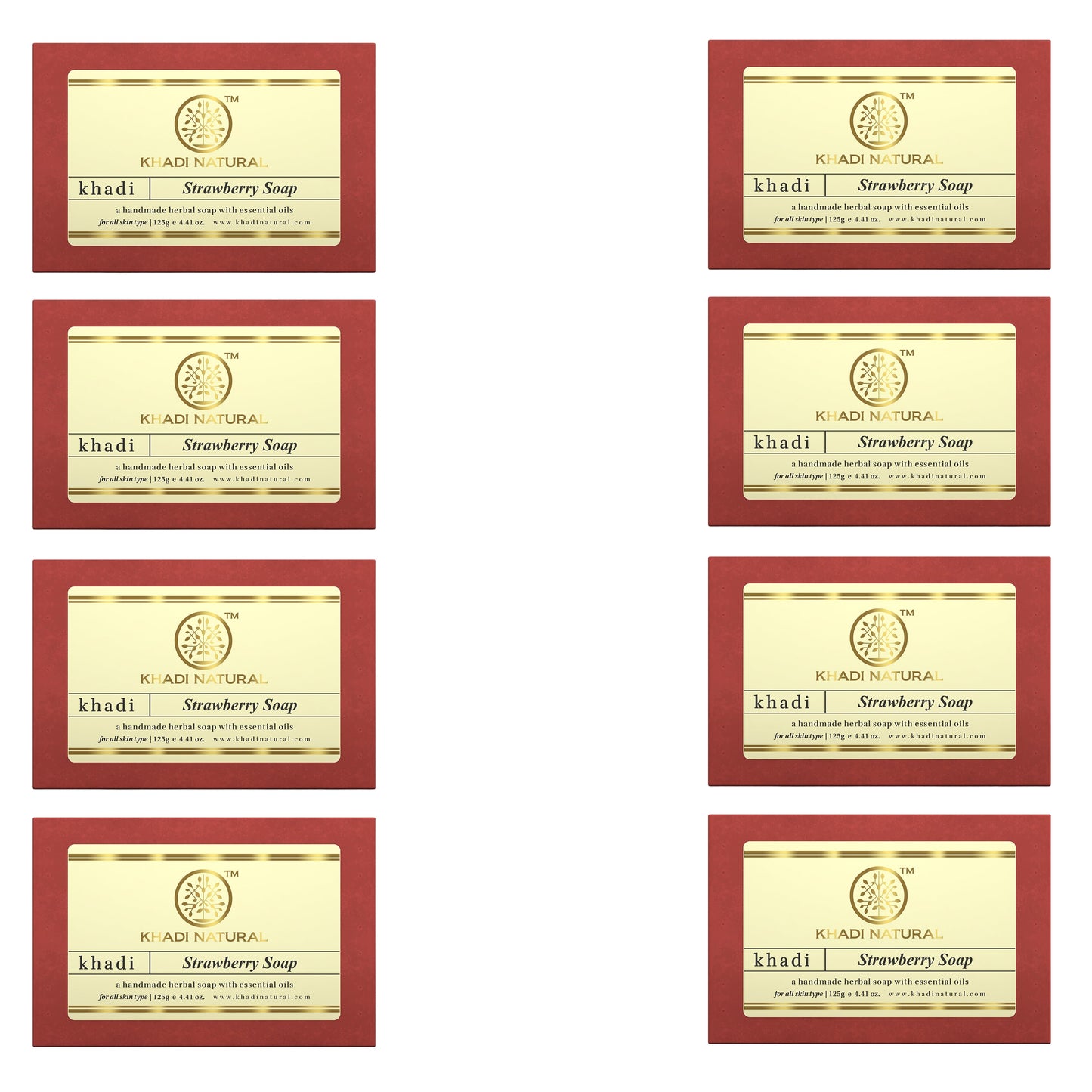 Strawberry Soap Combo Pack Of 8 125gm Each
