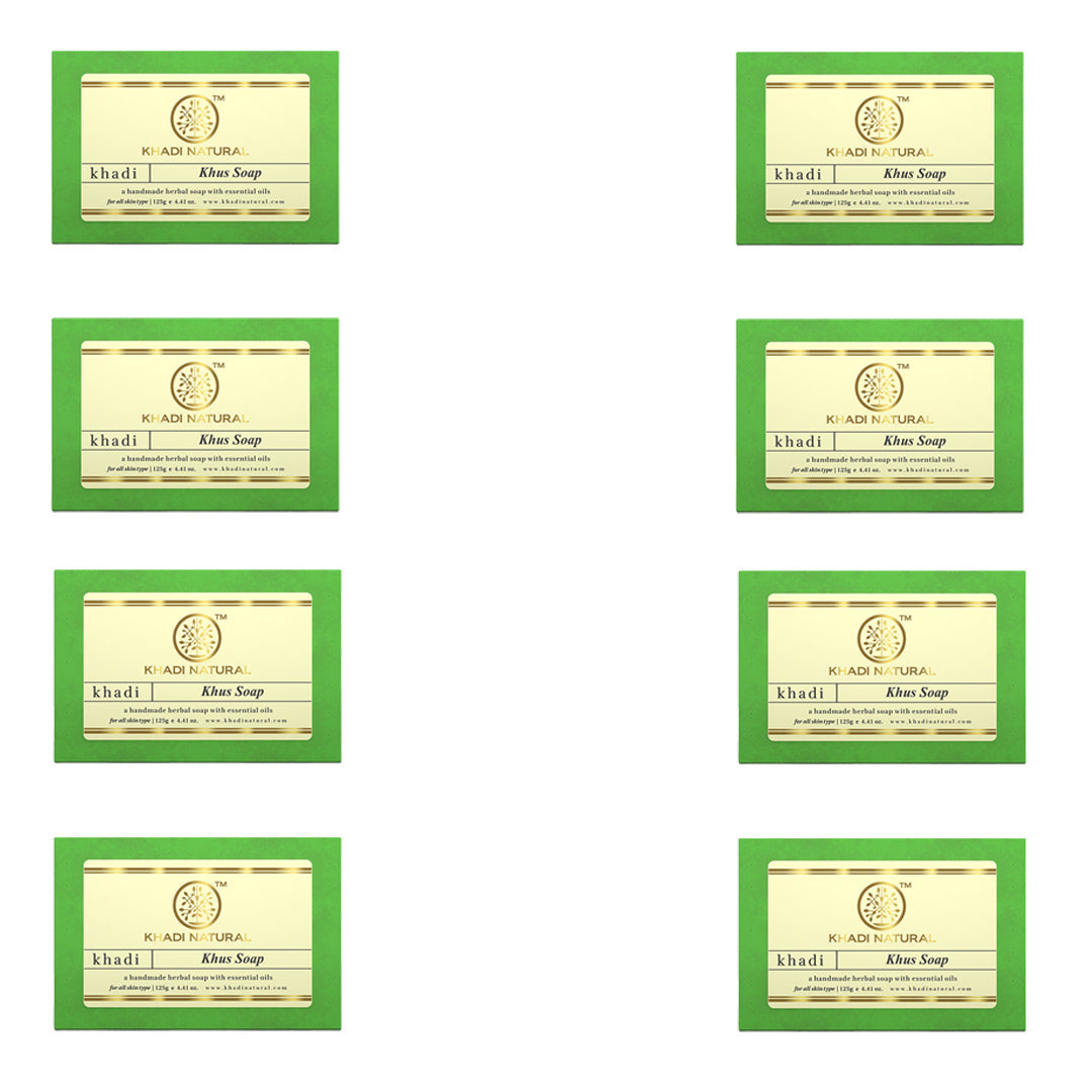 Herbal Khus Soap Combo Pack Of 8 125gm Each