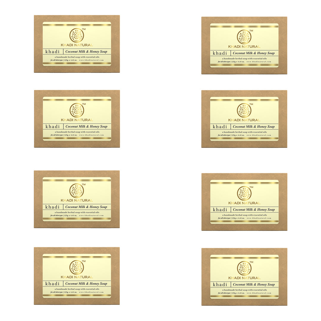 Coconut Milk & Honey Soap Combo Pack Of 8 125gm Each
