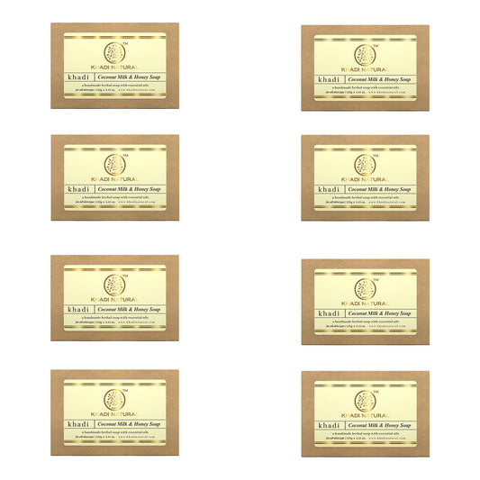Coconut Milk & Honey Soap Combo Pack Of 8 125gm Each