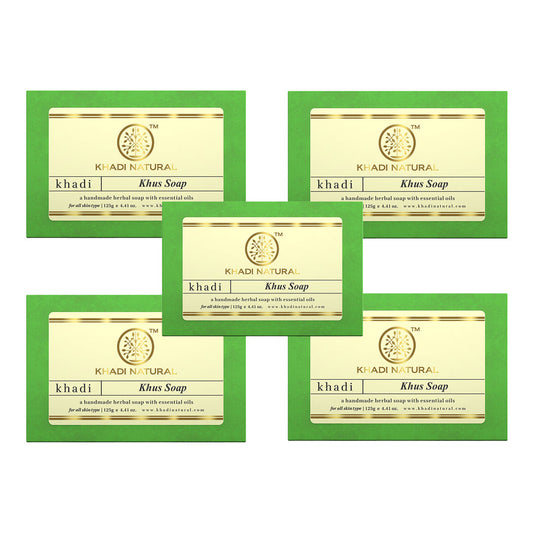 Herbal Khus Soap Combo Pack Of 5 125gm Each