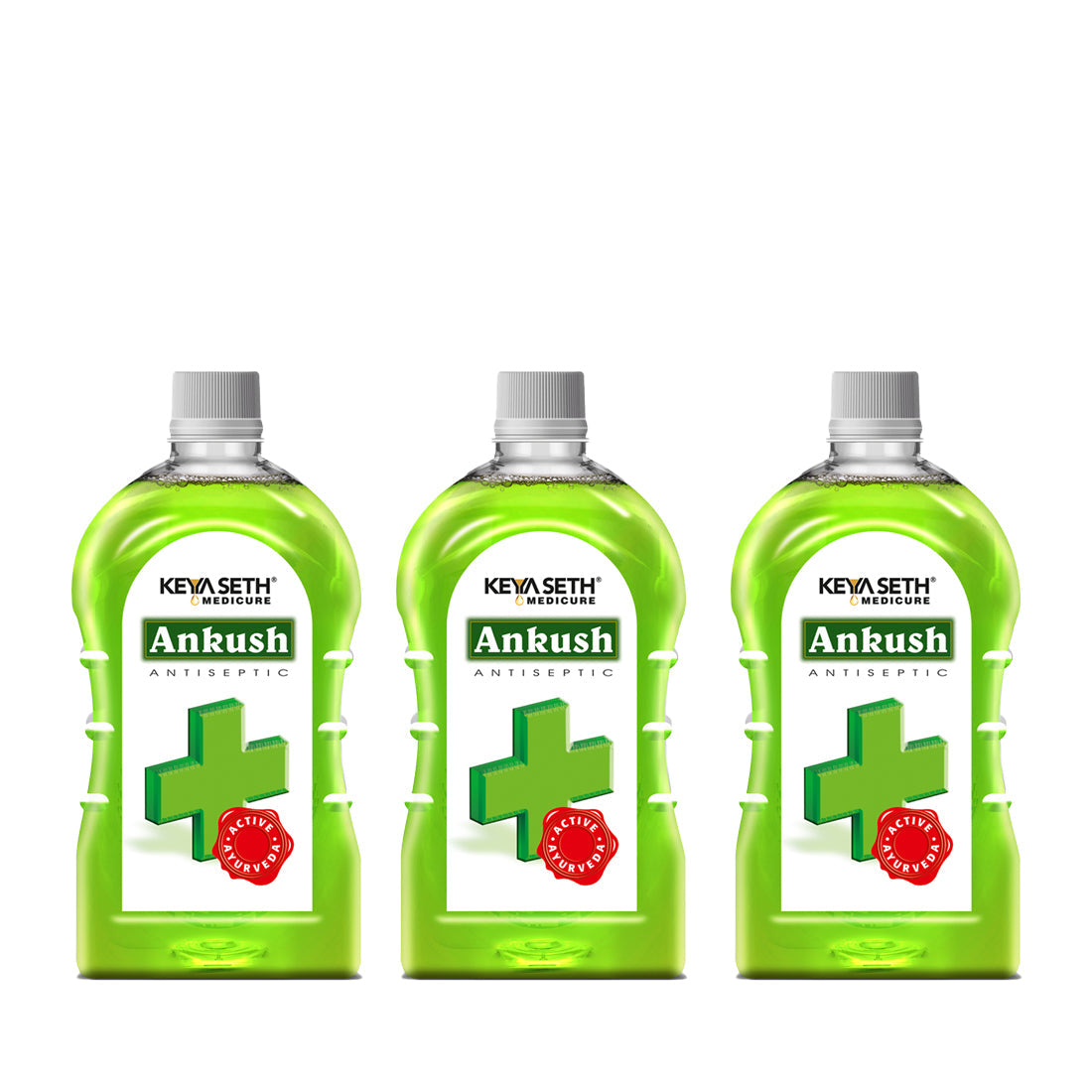 Ankush Ayurvedic Antiseptic Liquid, No Burning Sensation for First Aid & Personal Hygiene, Enriched with Neem, Tulsi, Lavender & Rose Essential Oil 100ml