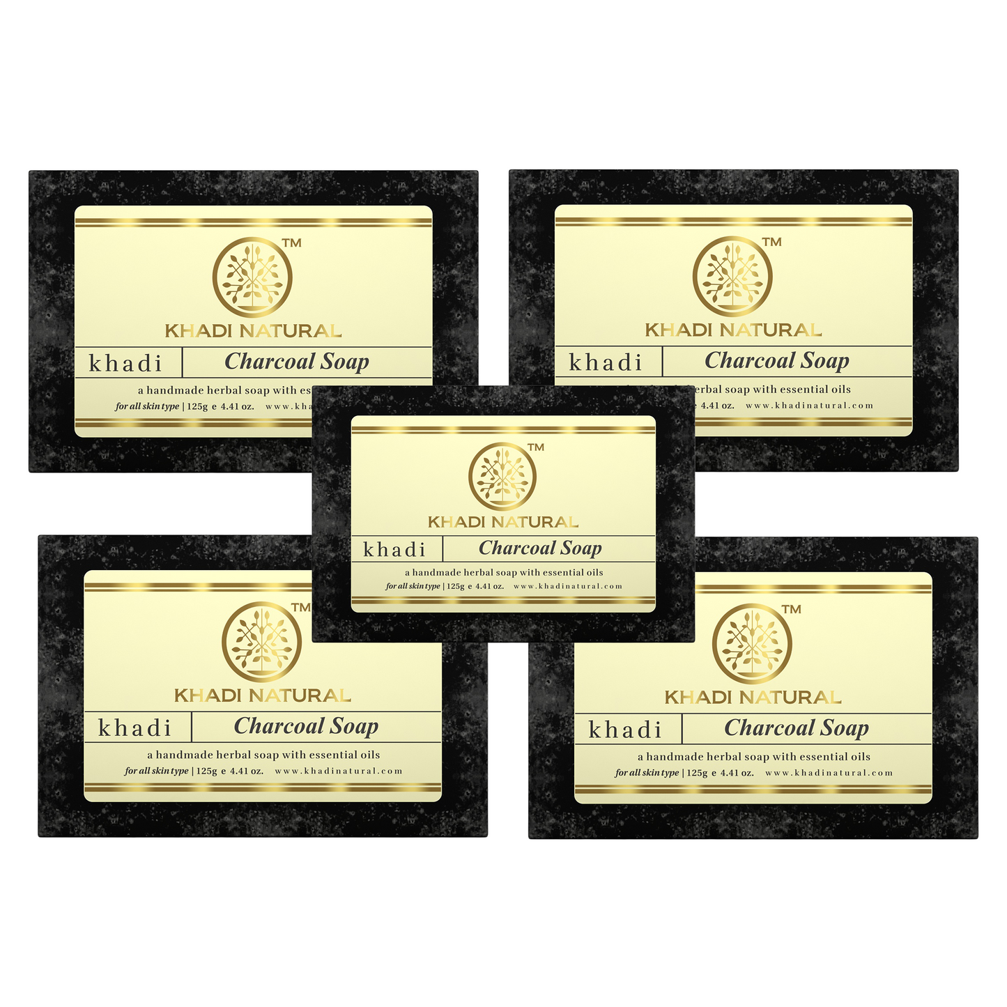 Charcoal Soap Combo Pack Of 5 125gm Each