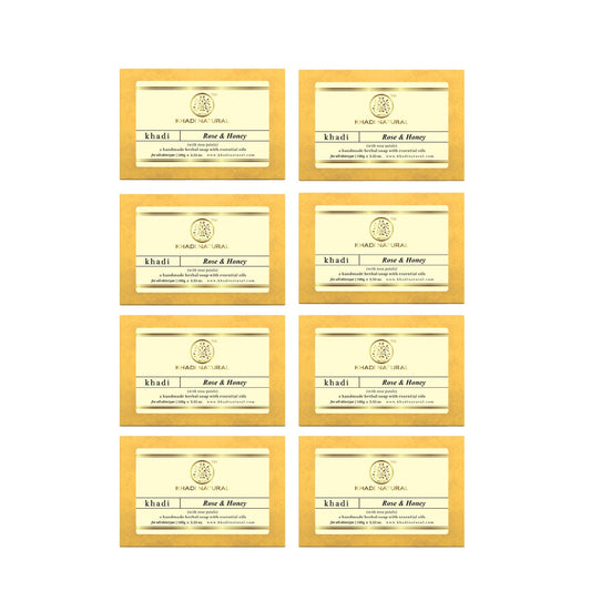 Rose & Honey With Rose Petals Soap Combo Pack Of 8 100gm Each