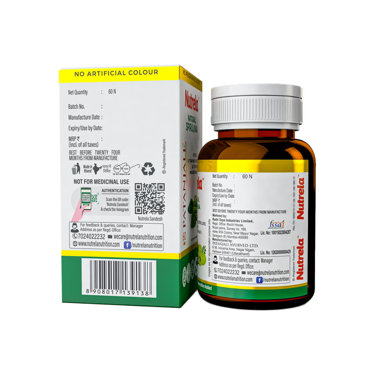 Patanjali Nutrela Spirulina Natural