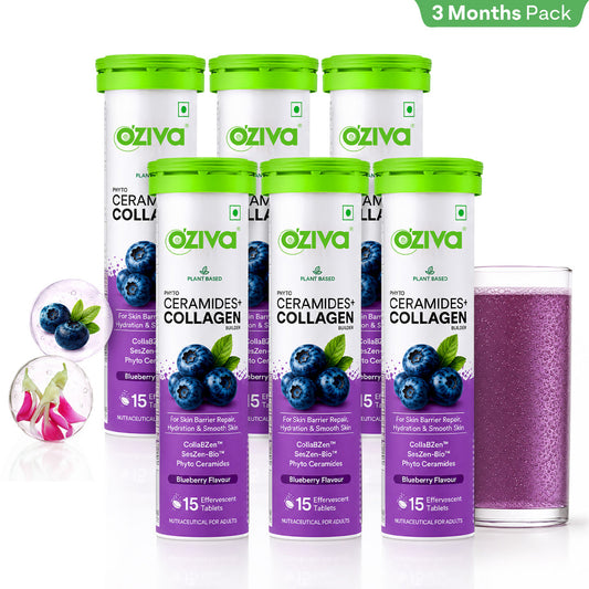 【OZiva】 Phyto Ceramides + Collagen Builder Moisture Retention, Barrier Repair & Hydration｜フィトセラミド + コラーゲンビルダー｜Ceramide Fizz / Result Pack