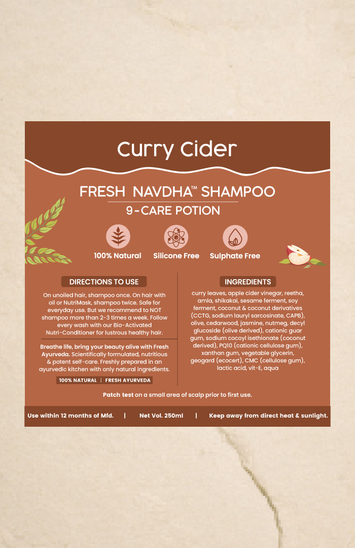 Anti-frizz-Curry Cider Navdha Shampoo 250ml x 2個セット