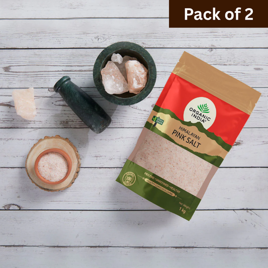 【Organic India】 Pink Rock Salt｜ピンクロックソルト｜1 Kg Pack x 2