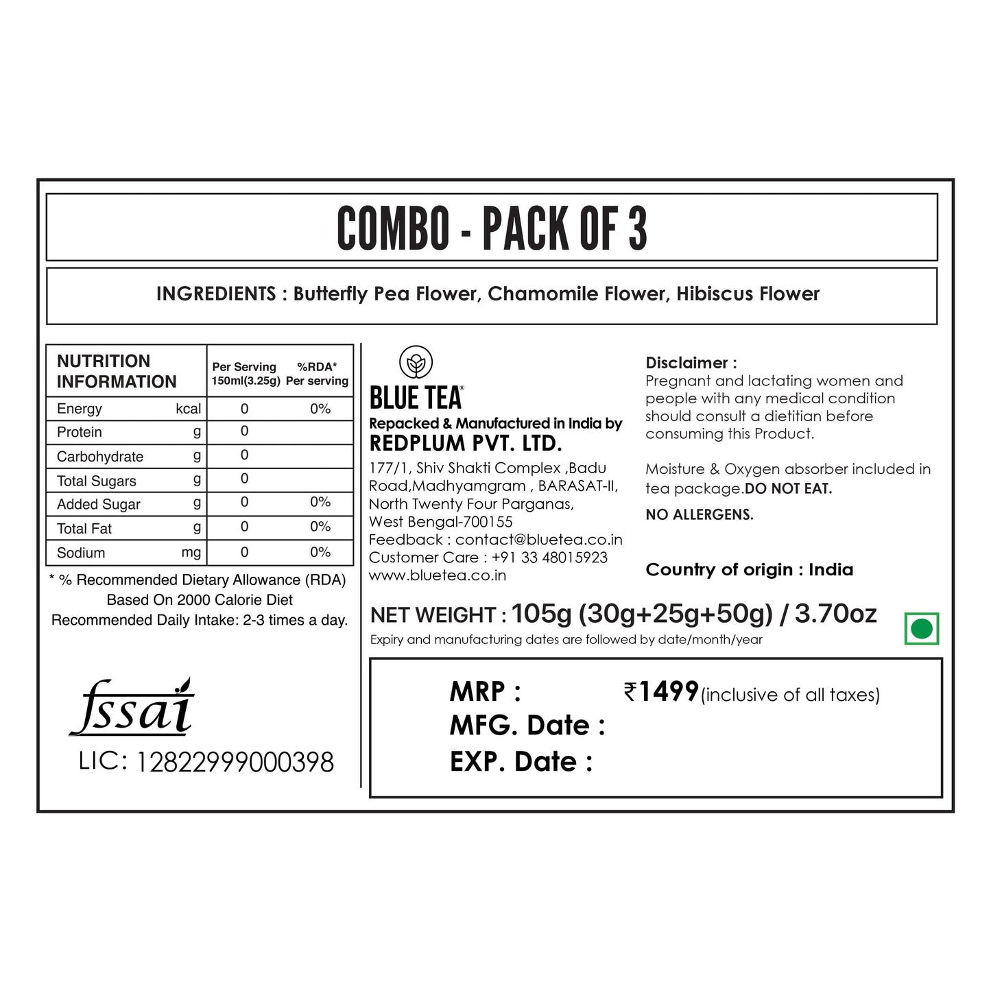 Flower Herbal Tea Pack