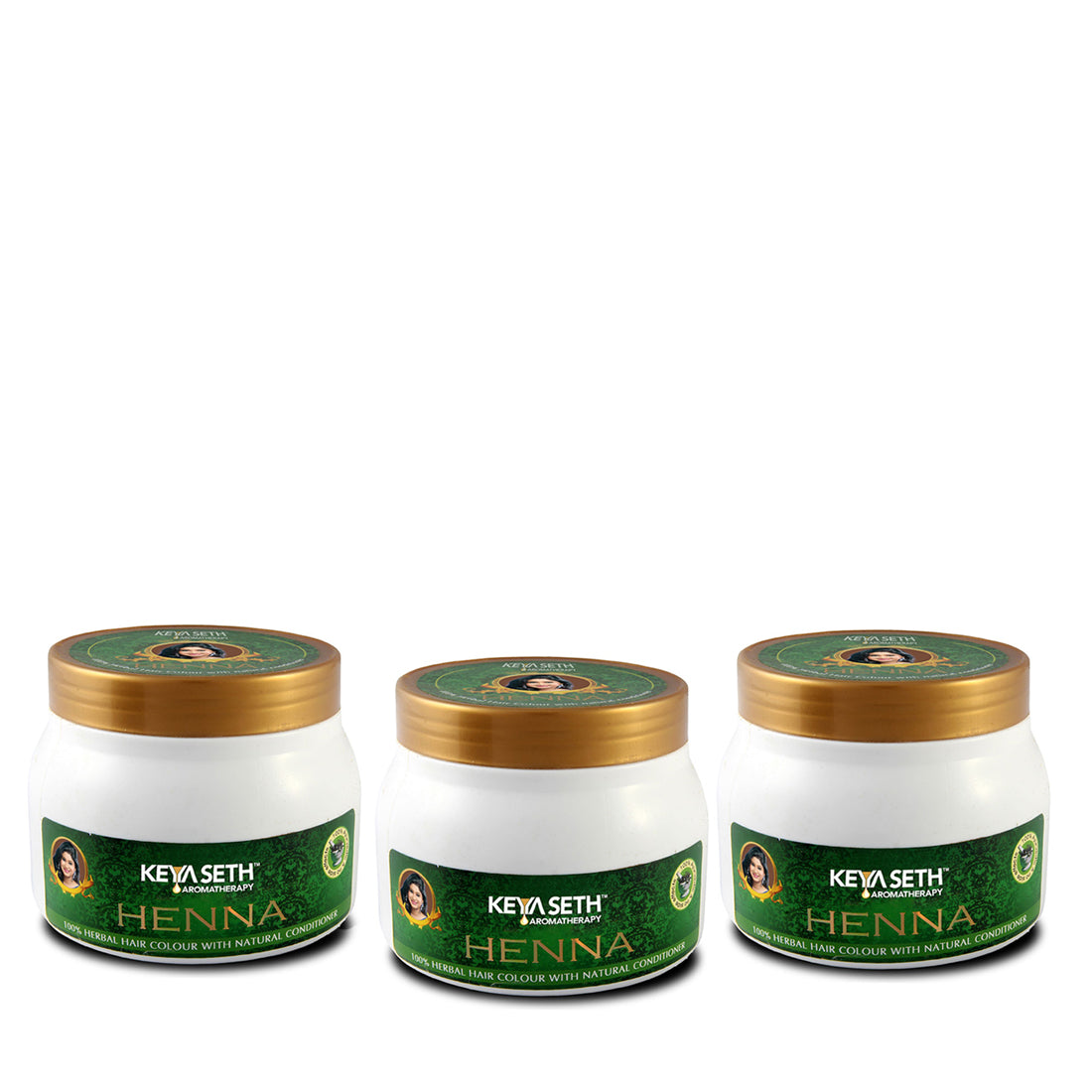 Henna Powder Herbal Hair Colour with Nature Conditioner for Silky & Shiny Hair with Aloe Vera, Catechu & Tea leaves 200g x 3