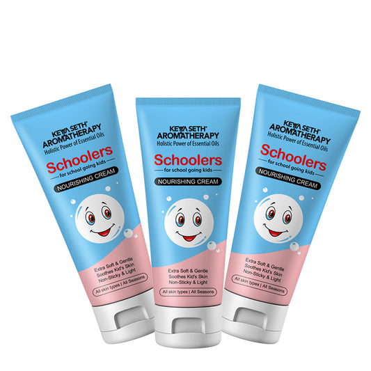 Schoolers Nourishing Cream Gentle & Safe, Intensive Moisturizing & Nourishing Ultra-Light for Kids- Hypoallergenic, No Paraben & Sulfates 50g x 3