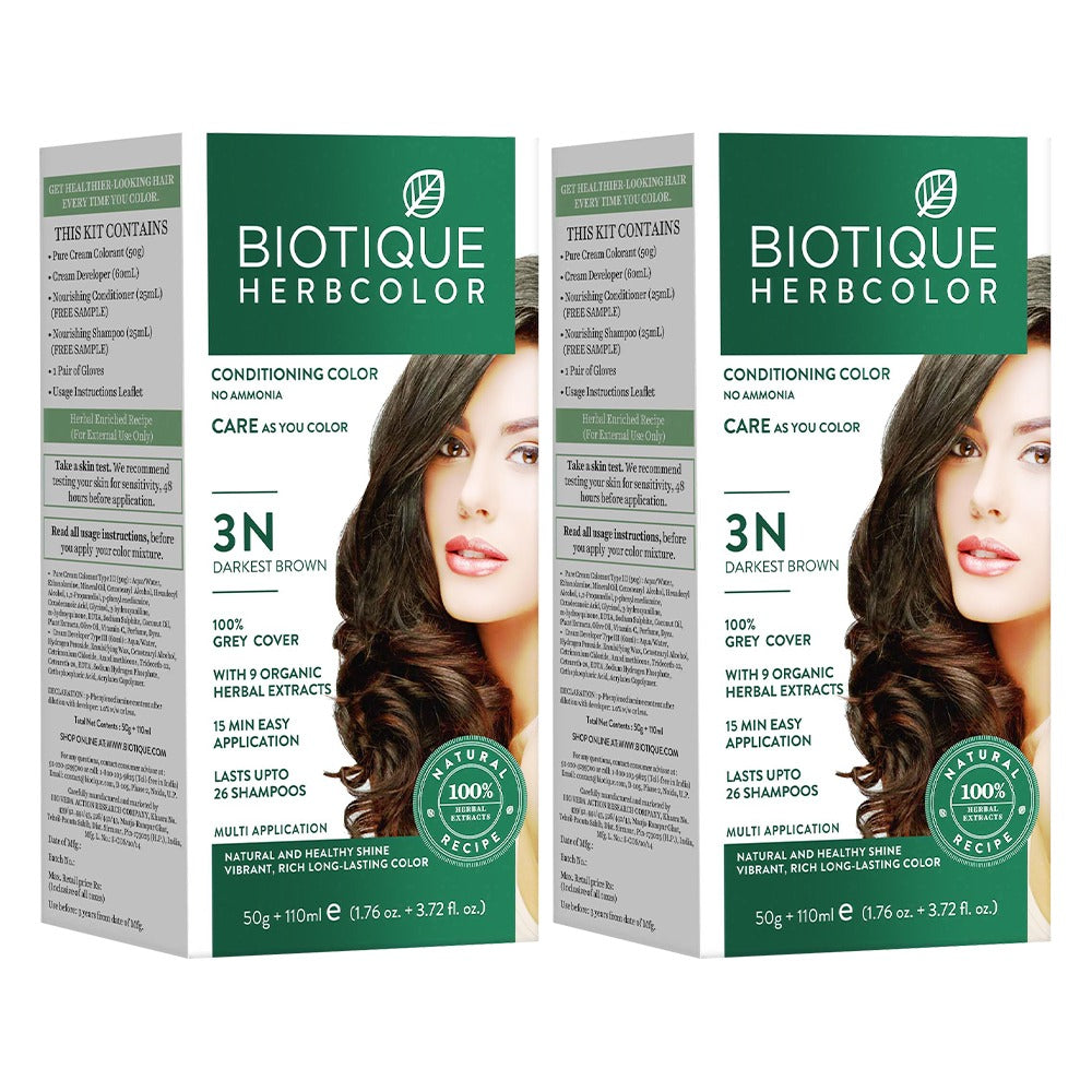 Biotique Herbcolor 3N Darkest Brown