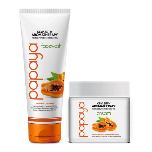 Papaya Facewash & Cream Combo kit for Brightening, Glowing & Blemish-free Skin- Removes Pigmentation & Dark Spots, Nourishes & Hydrating For Men/Women 150ml