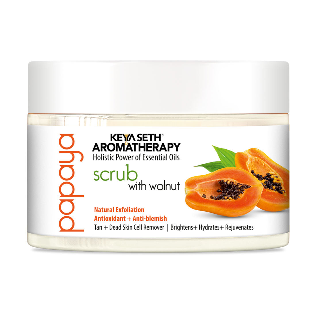 Papaya Face Scrub with Walnut – Gentle Exfoliation & Deep Cleansing, Brightening, Hydrating & Non-Irritating for Healthy, Glowing Skin 160ml