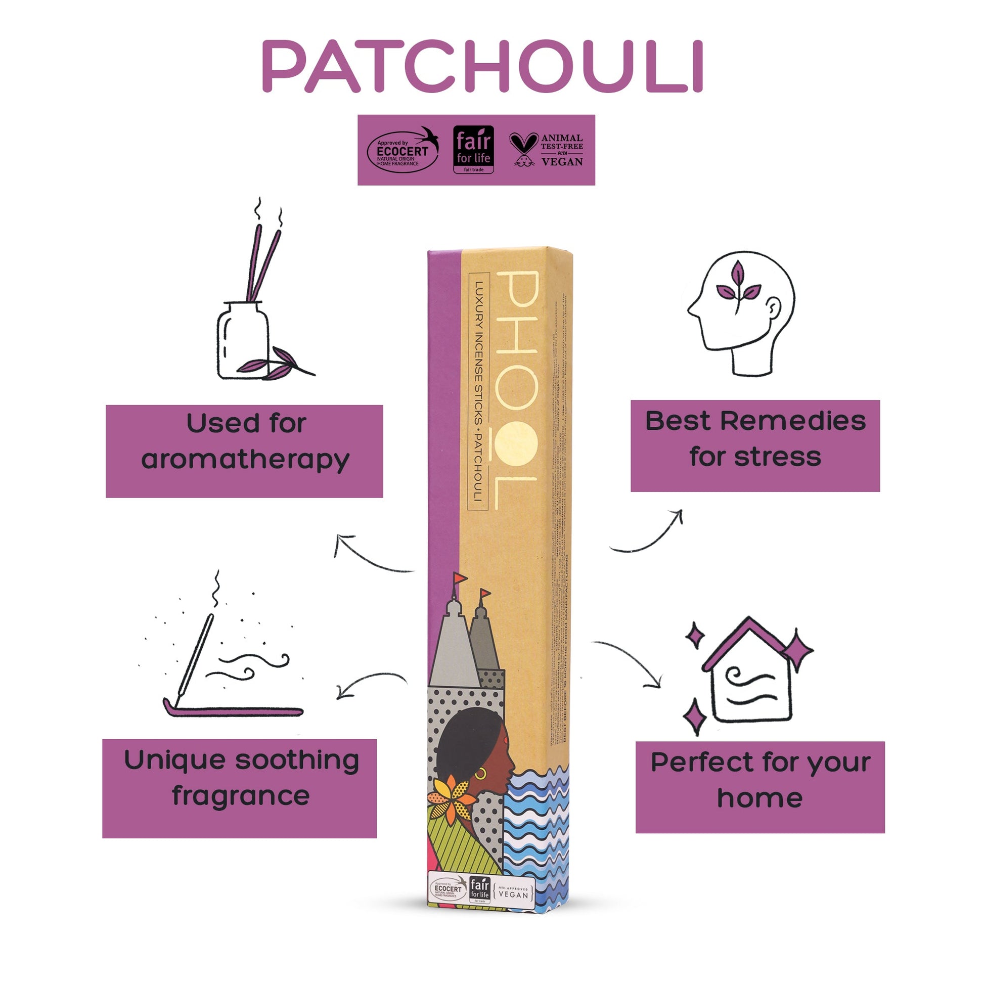 Natural Incense Sticks - Patchouli