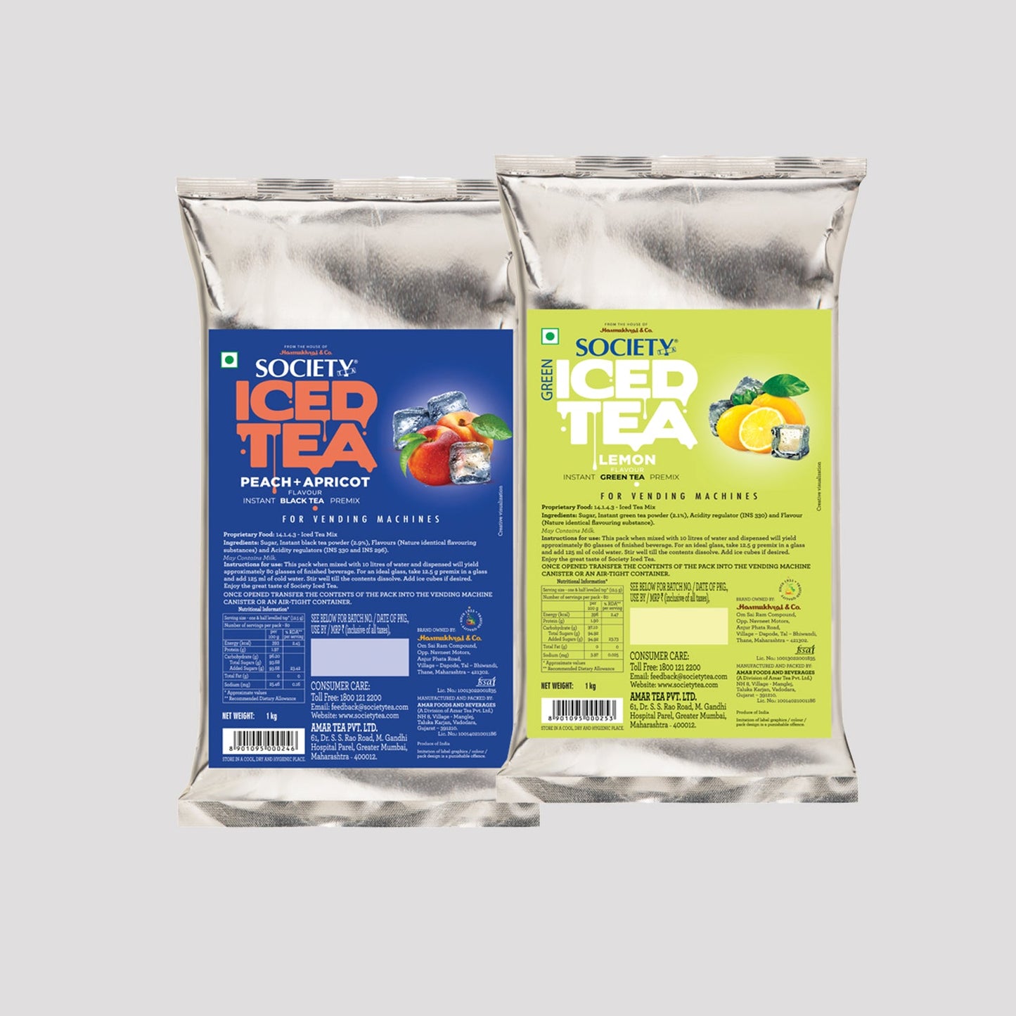 Peach Apricot + Lemon Green Tea Iced Tea 1 kg x 2