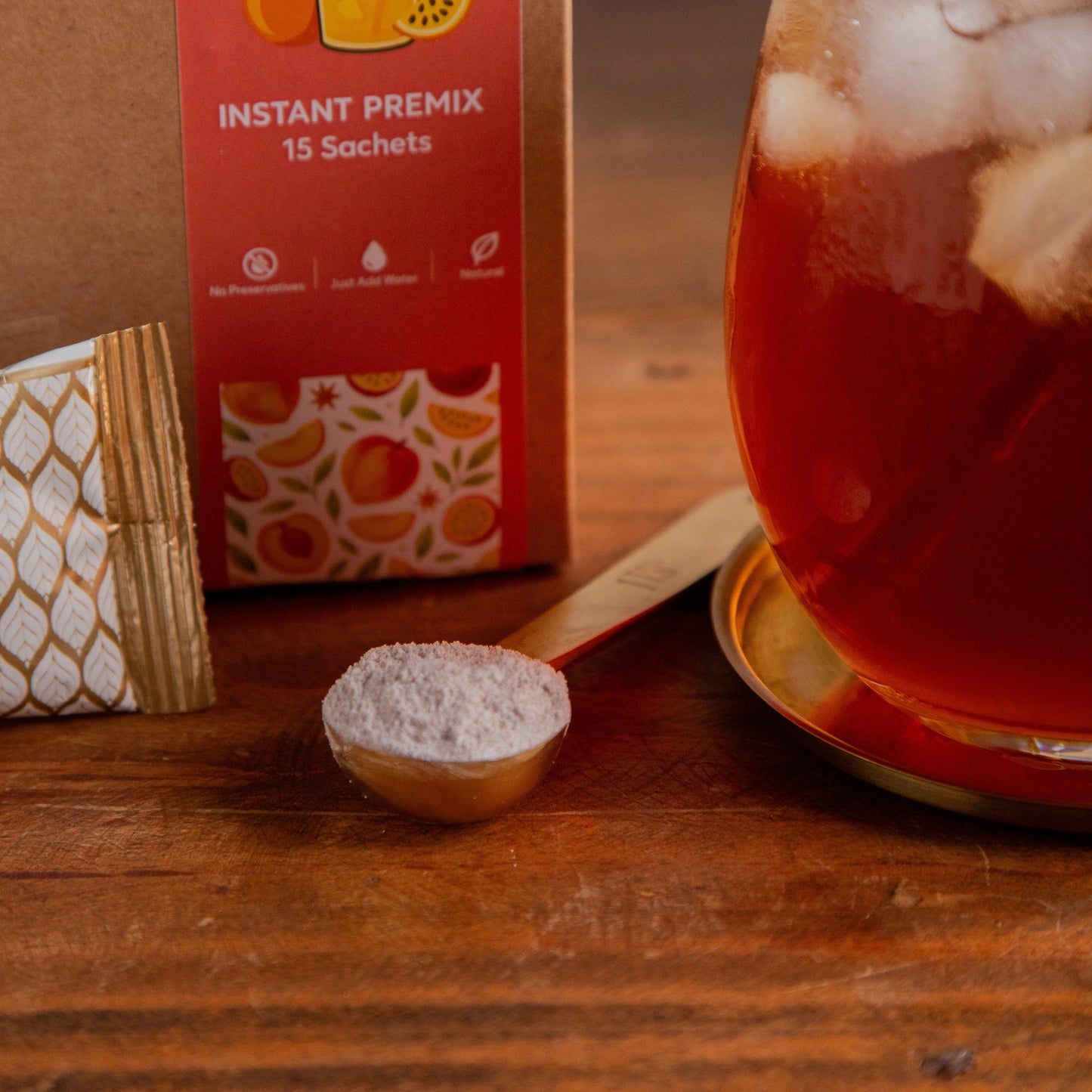 Peach-Passionfruit Iced Tea Premix - 15 Sachets 15sachets