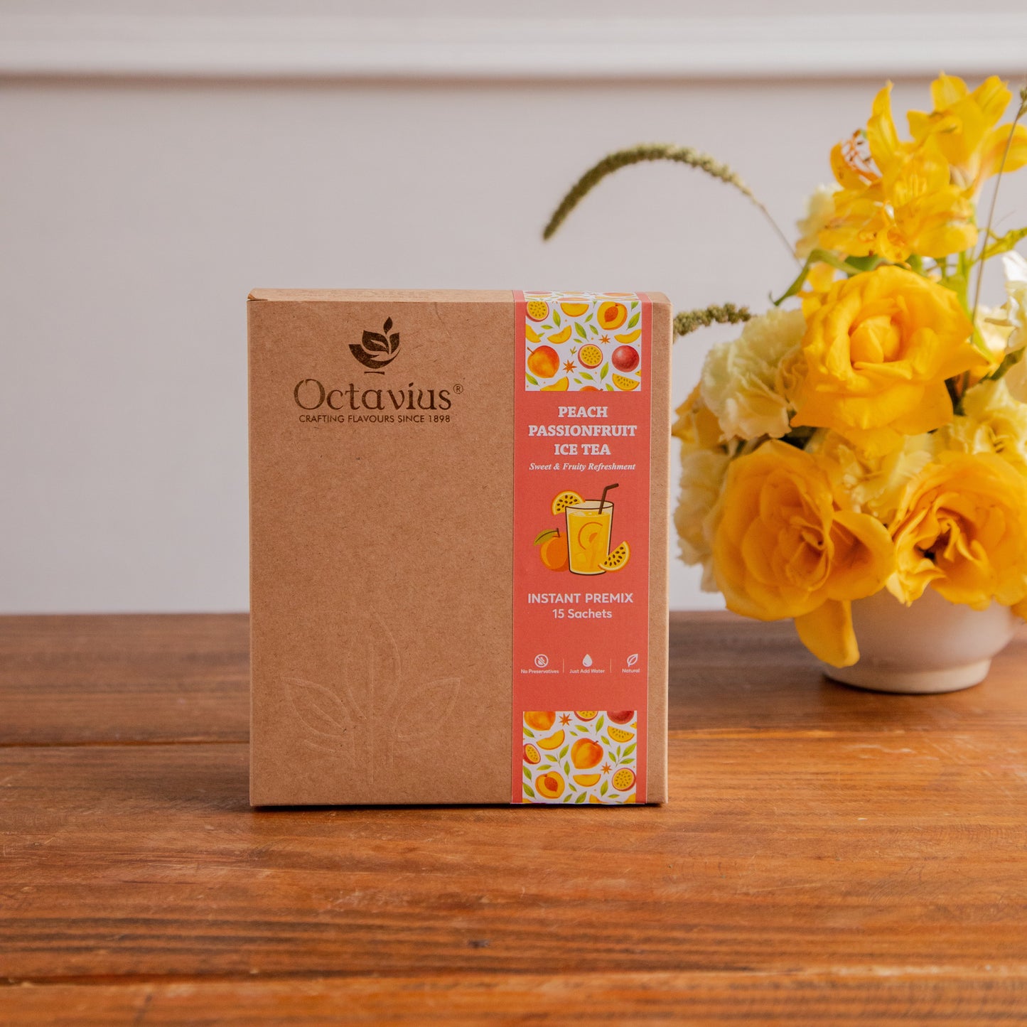 Peach-Passionfruit Iced Tea Premix - 15 Sachets 15sachets