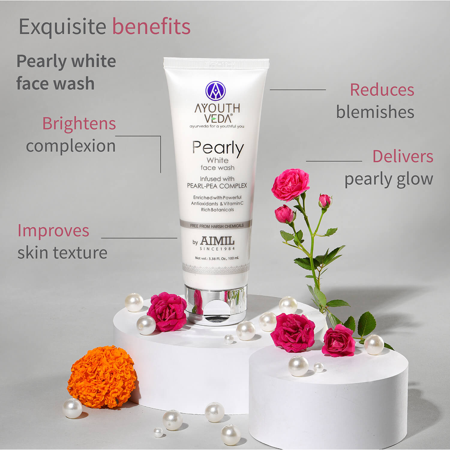 Skin Brightening Regimen | Pearly white face wash 100 ml , Day Cream g , Night Cream 50g 100ml