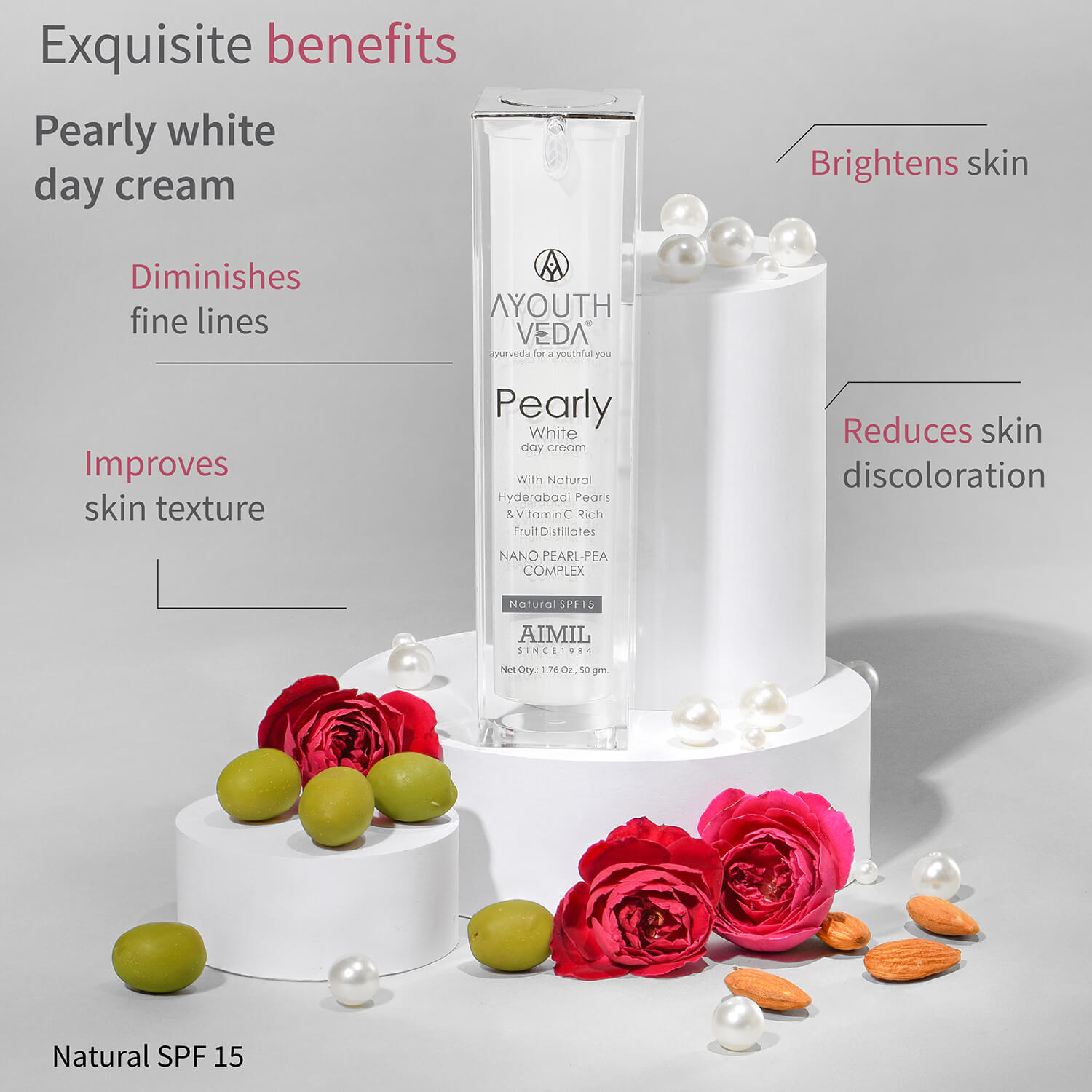 Skin Brightening Regimen | Pearly white face wash 100 ml , Day Cream g , Night Cream 50g 100ml