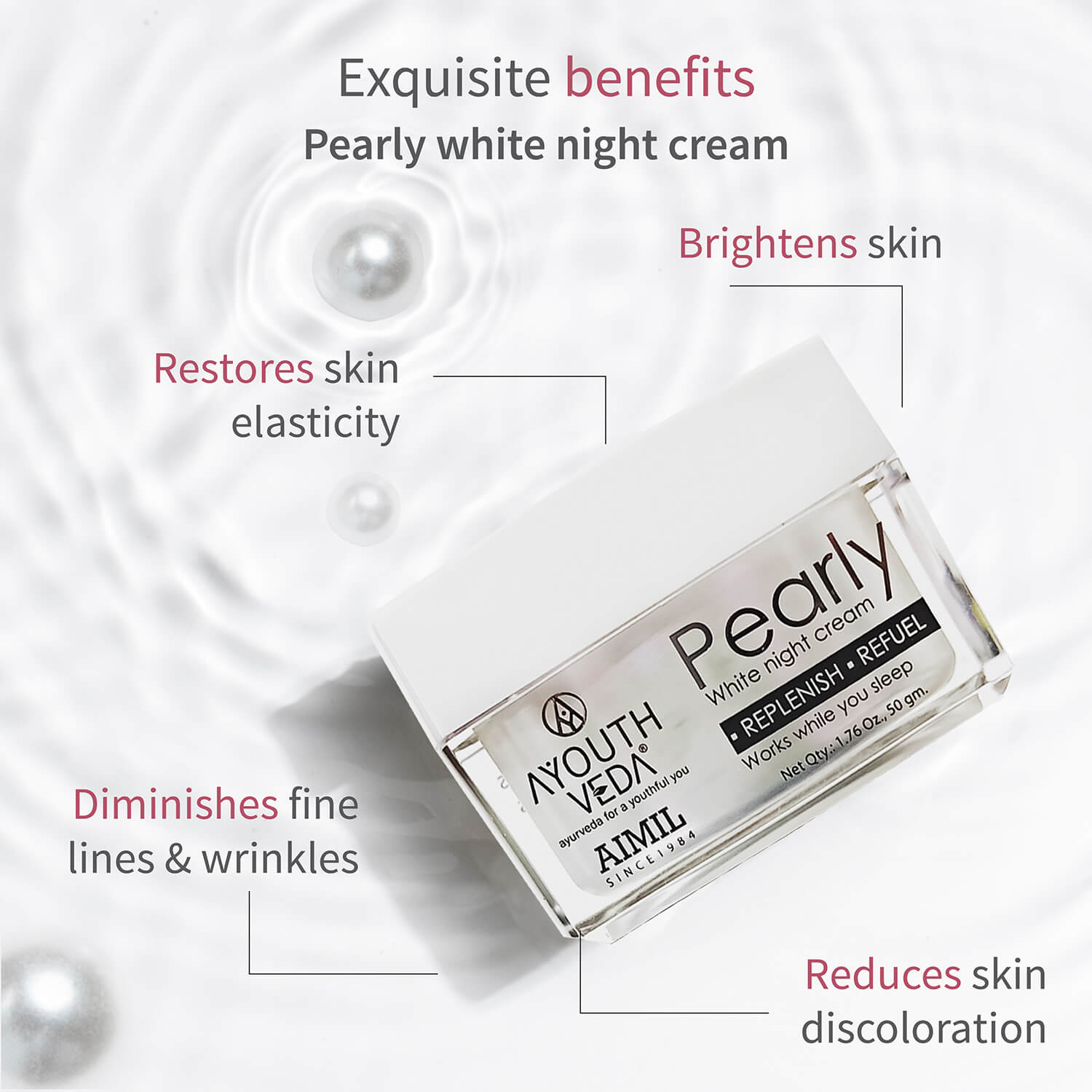 Skin Brightening Regimen | Pearly white face wash 100 ml , Day Cream g , Night Cream 50g 100ml