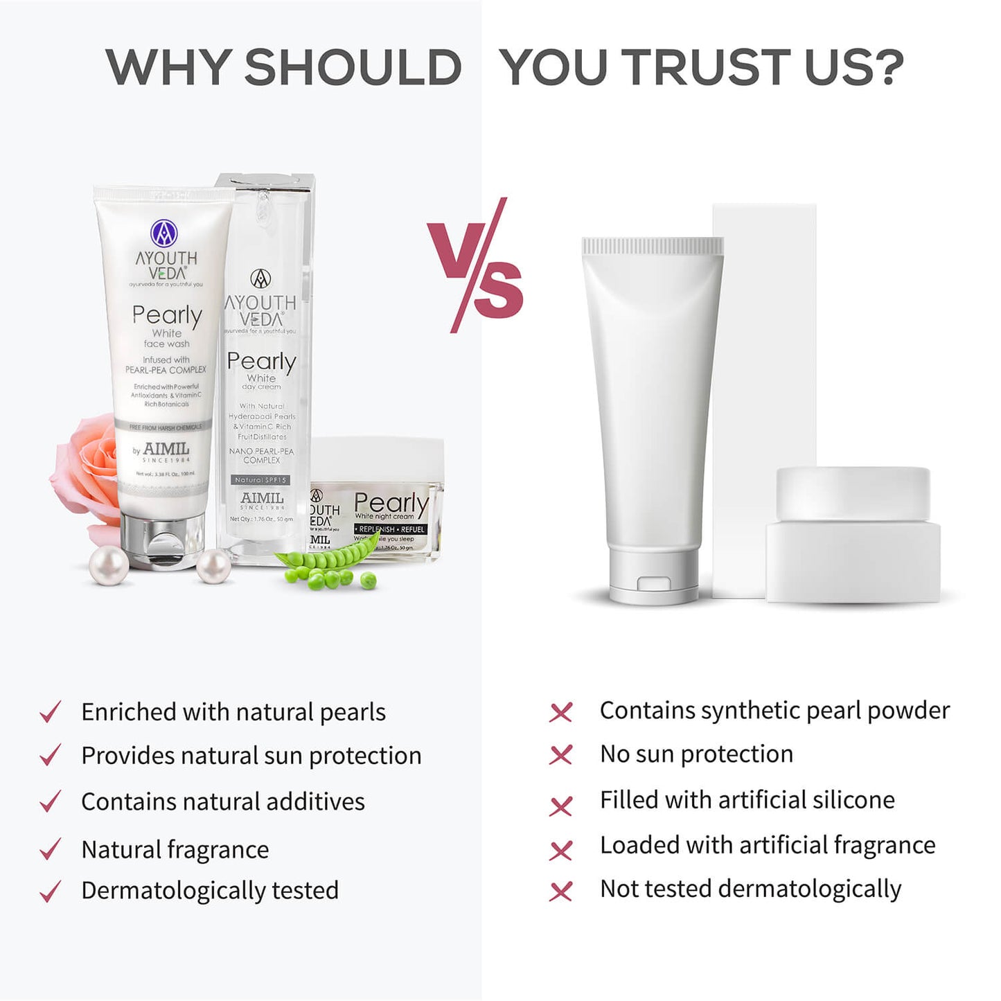 Skin Brightening Regimen | Pearly white face wash 100 ml , Day Cream g , Night Cream 50g 100ml